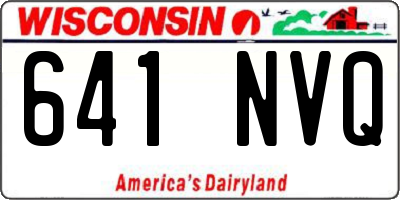 WI license plate 641NVQ