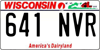 WI license plate 641NVR