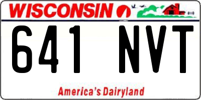 WI license plate 641NVT