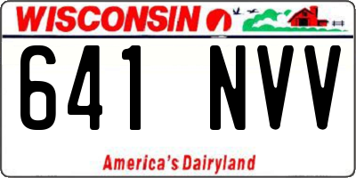 WI license plate 641NVV