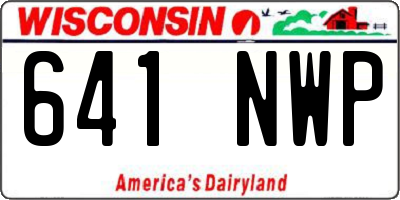 WI license plate 641NWP