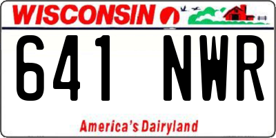 WI license plate 641NWR