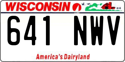 WI license plate 641NWV