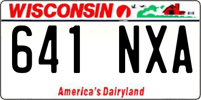 WI license plate 641NXA