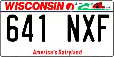 WI license plate 641NXF