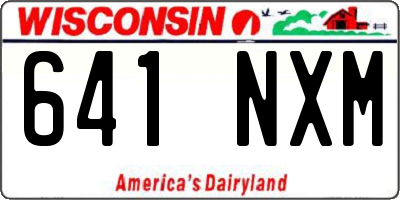 WI license plate 641NXM