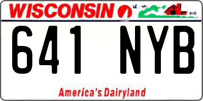 WI license plate 641NYB