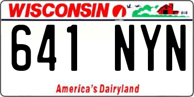 WI license plate 641NYN