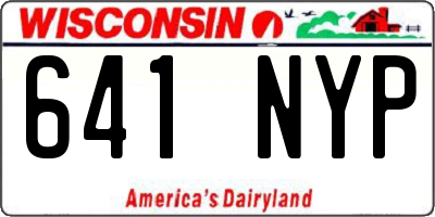 WI license plate 641NYP