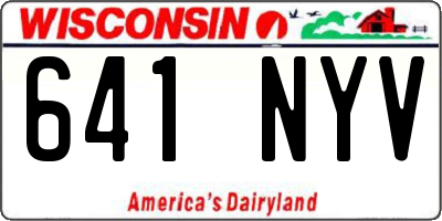 WI license plate 641NYV