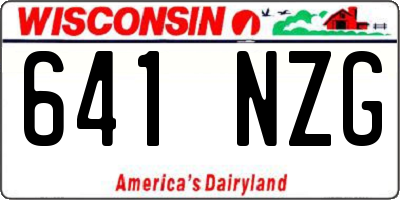 WI license plate 641NZG
