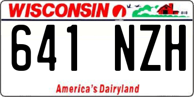 WI license plate 641NZH