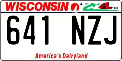 WI license plate 641NZJ