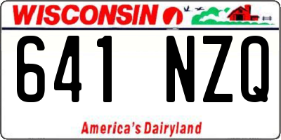 WI license plate 641NZQ