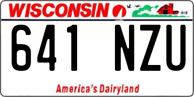 WI license plate 641NZU
