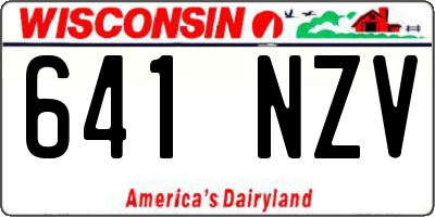 WI license plate 641NZV