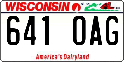 WI license plate 641OAG