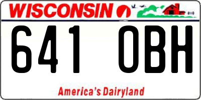 WI license plate 641OBH