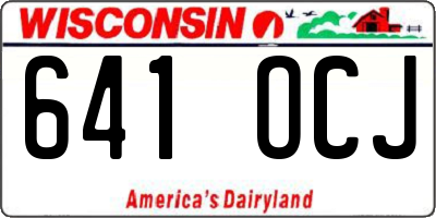 WI license plate 641OCJ