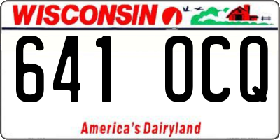 WI license plate 641OCQ