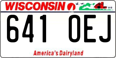 WI license plate 641OEJ