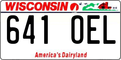 WI license plate 641OEL