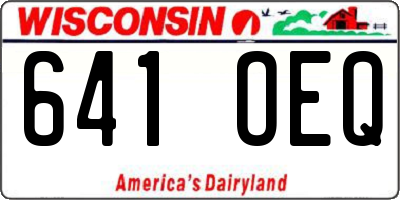 WI license plate 641OEQ