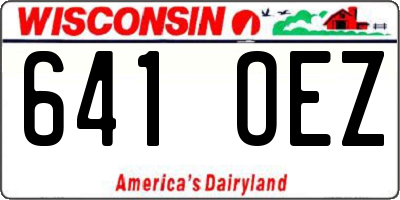 WI license plate 641OEZ