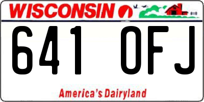 WI license plate 641OFJ