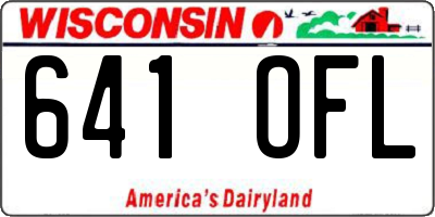 WI license plate 641OFL