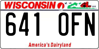 WI license plate 641OFN