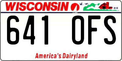 WI license plate 641OFS