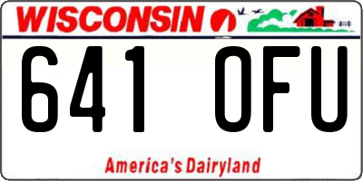 WI license plate 641OFU