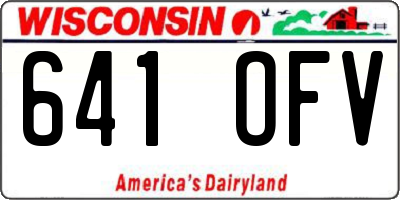 WI license plate 641OFV