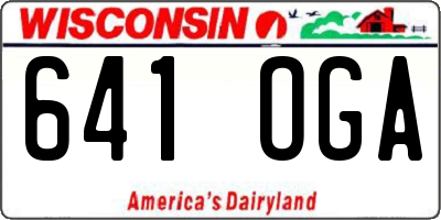 WI license plate 641OGA