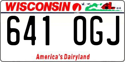 WI license plate 641OGJ