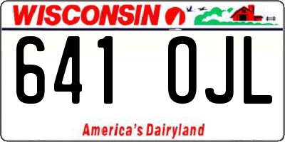 WI license plate 641OJL