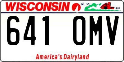 WI license plate 641OMV