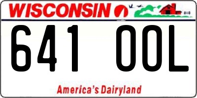 WI license plate 641OOL