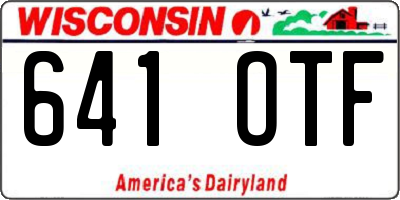 WI license plate 641OTF