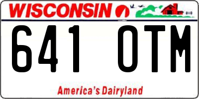 WI license plate 641OTM