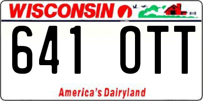 WI license plate 641OTT