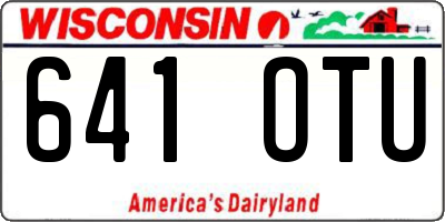 WI license plate 641OTU
