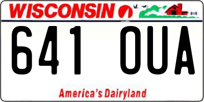 WI license plate 641OUA