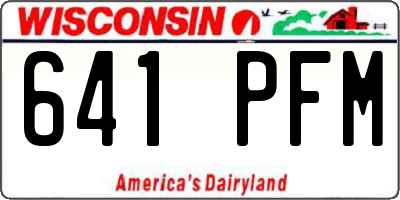 WI license plate 641PFM