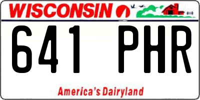 WI license plate 641PHR