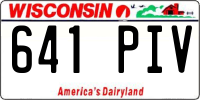 WI license plate 641PIV
