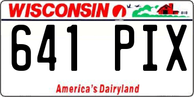 WI license plate 641PIX