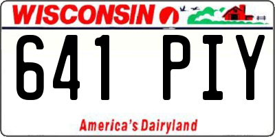 WI license plate 641PIY