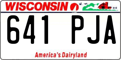 WI license plate 641PJA